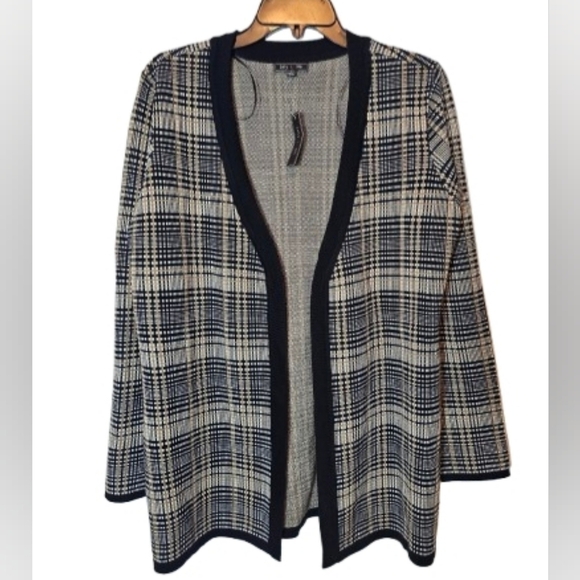 Lety & Me Sweaters - Lety & Me Plaid Open-Front Women's Sweater Plaid Cardigan Stitch Fix size Large